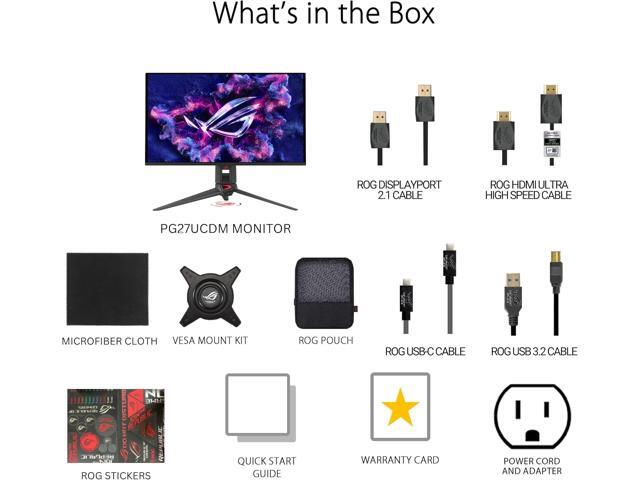 ASUS - ROG Swift 27" 4K OLED 240Hz 0.03ms Gaming Monitor with FreeSync Premium Pro and HDR (DisplayPort, HDMI) - Black - image 11