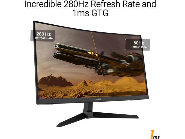 ASUS TUF Gaming 27" 1080P Curved Monitor (VG27VQM1B) - Full HD, 1500R, 280Hz, 1ms, Extreme Low Motion Blur, FreeSync Premium, Shadow Boost, Eye...