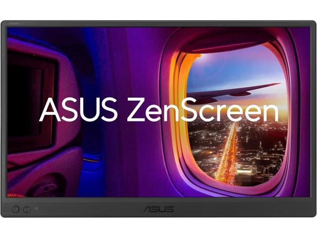 ASUS ZenScreen 16' Full HD 60Hz IPS Portable Computer Monitor Dual USB-C with 360° detachable kickstand enabling easy tilt adjustments in either...