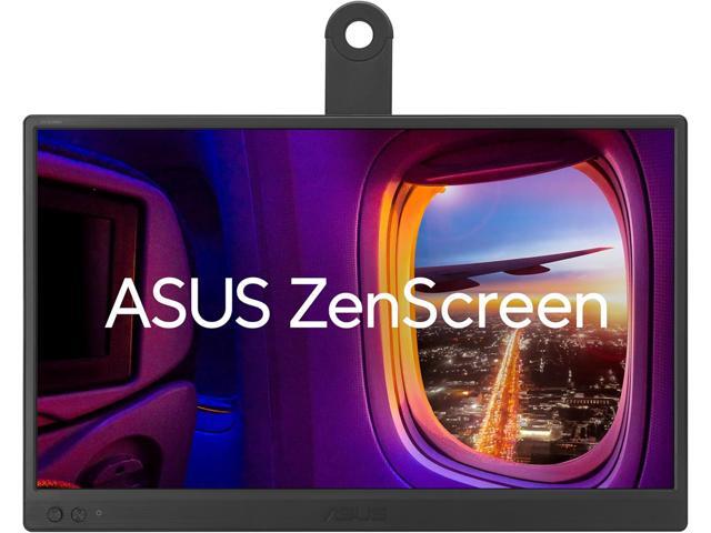 ASUS ZenScreen 16' Full HD 60Hz IPS Portable Computer Monitor Dual USB-C with 360° detachable kickstand enabling easy tilt adjustments in either...