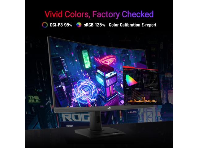 ASUS ROG Strix 32' QHD 2K 1440P 280Hz AMD FreeSync (Adaptive Sync) 1ms HDR400 ELMB USB-C phone accessory slot Curved Gaming Computer Monitor with...