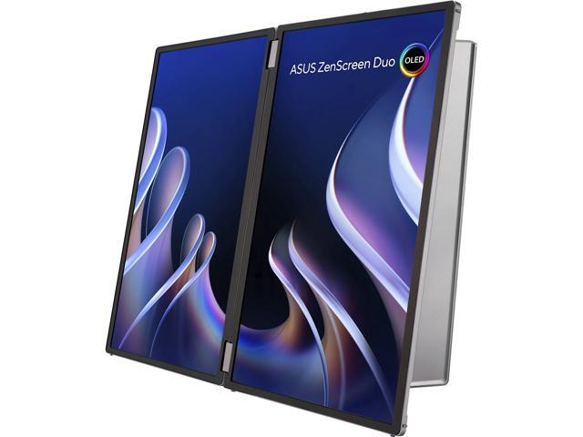 ASUS ZenScreen Duo OLED 360° Foldable Portable Monitor (MQ149CD) - Dual 14-inch, 16:10, 1920x1200, DisplayHDR400 True Black, 100% DCI-P3, Delta