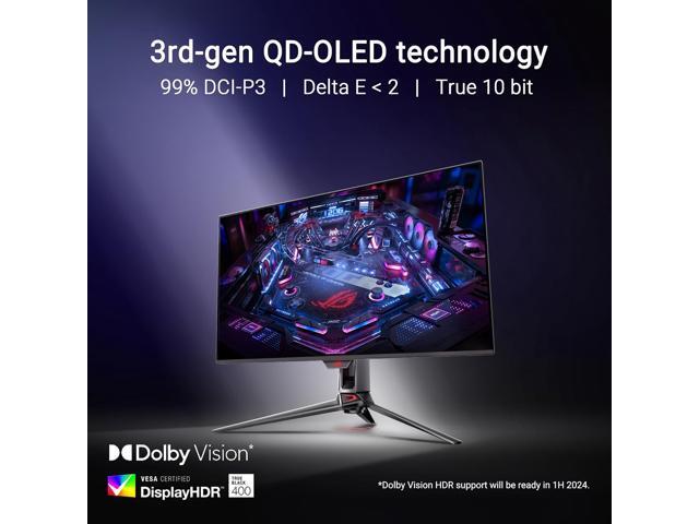 ASUS - ROG Strix 32" 4K OLED 240Hz 0.03ms Gaming Monitor with G-SYNC/FreeSync Premium Pro and HDR (DisplayPort, HDMI) - Black - image 7