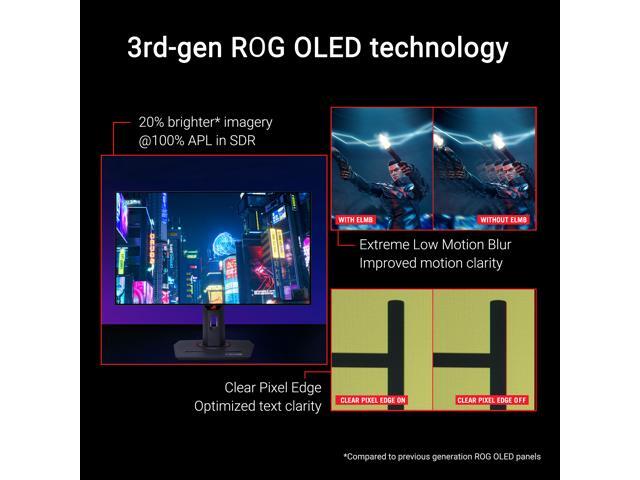 ASUS - ROG Strix 27" 2K OLED 240Hz 0.03ms Gaming Monitor with FreeSync Premium and HDR (DisplayPort, HDMI) - Black - image 8