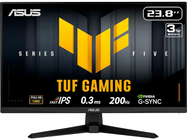 ASUS TUF Gaming Series 5 - VG249Q5A Gaming Monitor - 23.8-inch Full HD Fast-IPS panel, 200Hz, 0.3ms, G-SYNC compatible, AMD FreeSync Premium,...