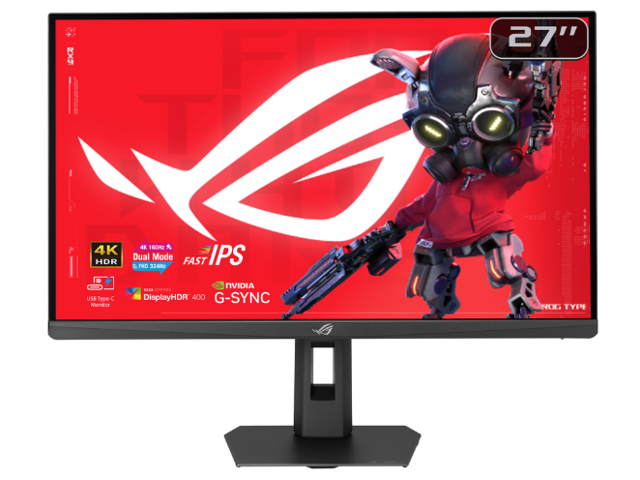 ASUS - ROG Strix 27" Dual Mode (4K 160Hz, FHD 324Hz) IPS 1ms Gaming Monitor with FreeSync Premium and HDR (DisplayPort, HDMI) - Black - image 2