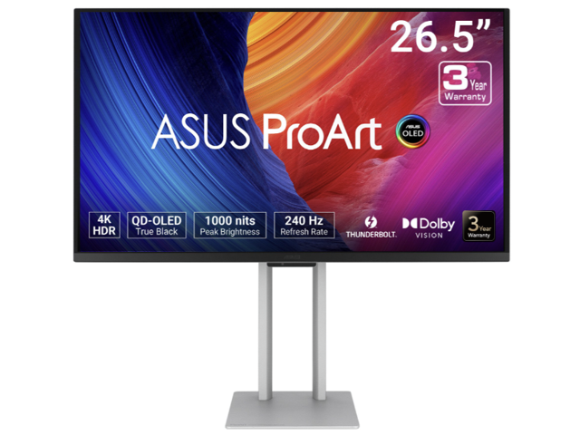 ASUS ProArt Display 27' 4K UHD Professional Monitor (PA27UCDMR) - QD-OLED (3840 x 2160), 99% DCI-P3, Auto Calibration, ?E
