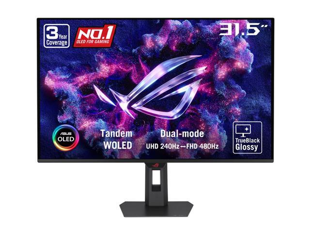 ASUS ROG Strix OLED 32' 4K TrueBlack Glossy Tandem WOLED Gaming Monitor (XG32UQWMS) - Dual Mode (4K@240Hz, FHD@480Hz), 0.03ms, G-SYNC Compatible