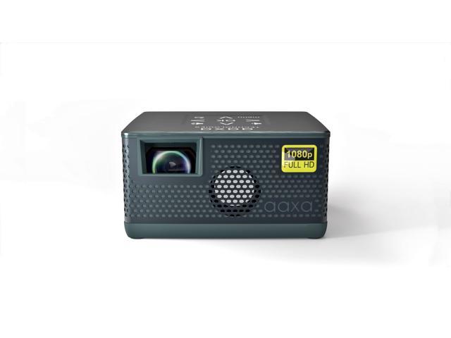 AAXA P400+ Short Throw Smart Mini Projector with 2 Hour Battery, Native 1080p, Wireless Mirroring, Streaming Apps, Onboard Media Player (KP-400-03) photo