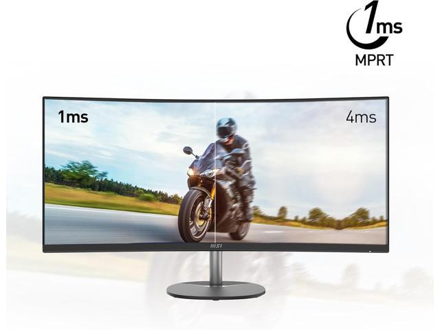 MSI - Pro MP341CQ 34" LCD QHD 100Hz 1ms FreeSync Monitor ,Built-in Speakers (DisplayPort, HDMI ) - Matte Black - image 7