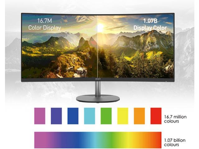 MSI - Pro MP341CQ 34" LCD QHD 100Hz 1ms FreeSync Monitor ,Built-in Speakers (DisplayPort, HDMI ) - Matte Black - image 8