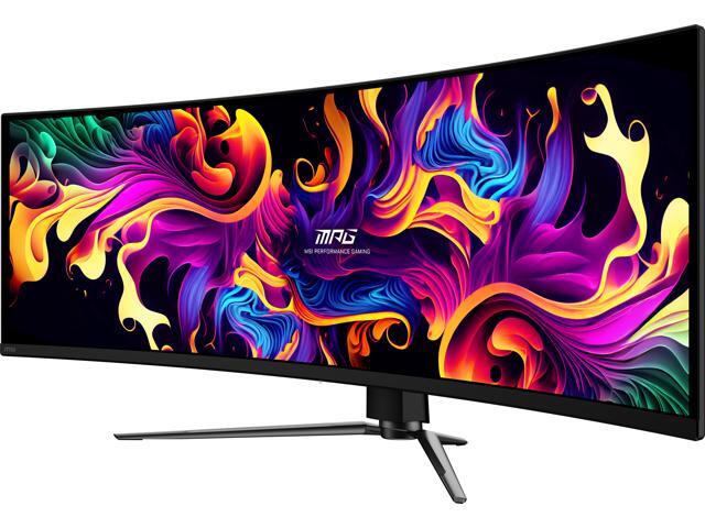 MSI - MPG 491CQP QD-OLED 49" 5120x1440 (DQHD) Curved OLED Quantum Dot Monitor 144Hz 0.03ms(GTG) HDR400 Type-C DisplayPort HDMI - Black - image 4