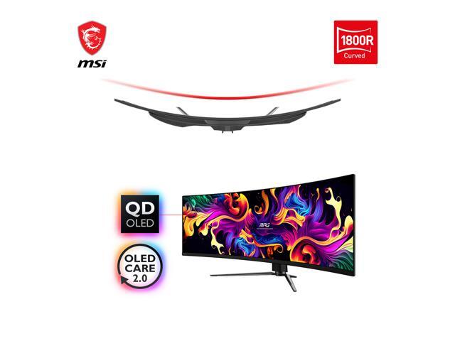 MSI - MPG 491CQP QD-OLED 49" 5120x1440 (DQHD) Curved OLED Quantum Dot Monitor 144Hz 0.03ms(GTG) HDR400 Type-C DisplayPort HDMI - Black - image 7