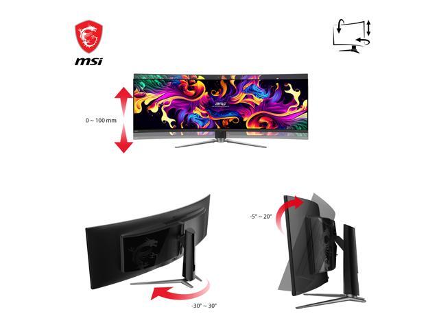 MSI - MPG 491CQP QD-OLED 49" 5120x1440 (DQHD) Curved OLED Quantum Dot Monitor 144Hz 0.03ms(GTG) HDR400 Type-C DisplayPort HDMI - Black - image 9