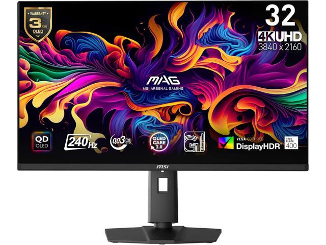 MSI MAG 321UPX QD-OLED 32' 16:9, QD-OLED Gaming Monitor, 240Hz 0.03ms, 3840 x 2160 (UHD), Height Adjustable Arm