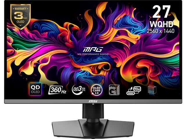 MSI MPG 271QRX QD-OLED 27' 16:9, QD-OLED Gaming Monitor, 360Hz 0.03ms, 2560 x 1440 (WQHD), Height Adjustable Arm, RGB, AI ENGINE