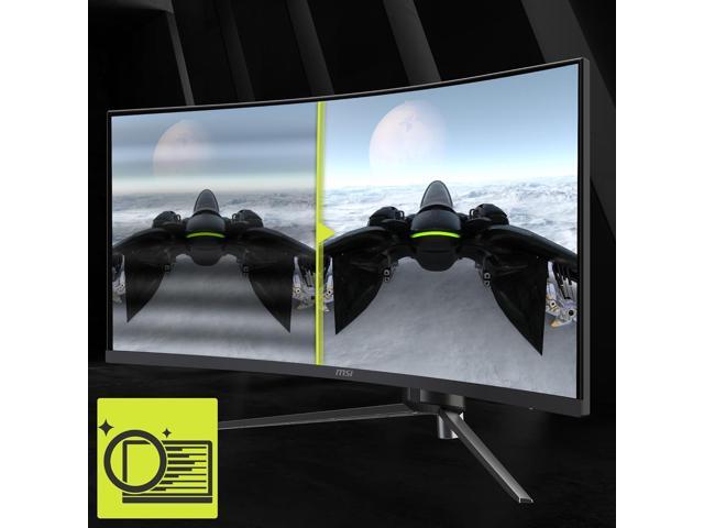 MSI - MAG345CQR 34" Curved Ultra Wide QHD 180Hz 1ms Adaptive Sync Gaming Monitor with HDR ready (DisplayPort, HDMI, ) - Black - image 9