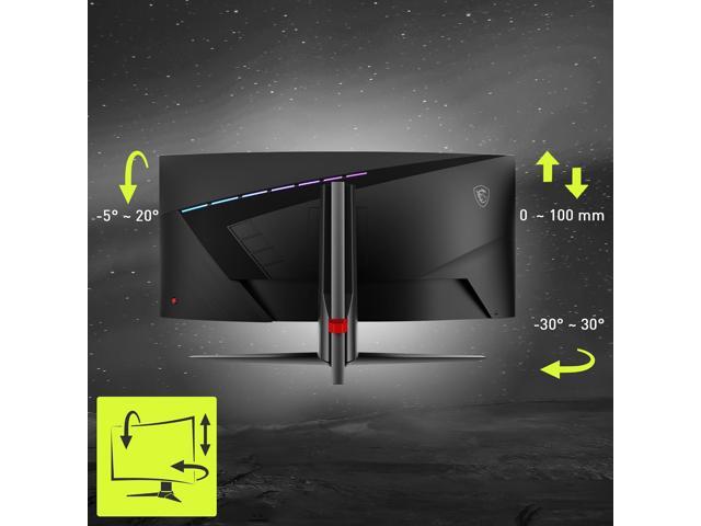 MSI - MAG345CQR 34" Curved Ultra Wide QHD 180Hz 1ms Adaptive Sync Gaming Monitor with HDR ready (DisplayPort, HDMI, ) - Black - image 10