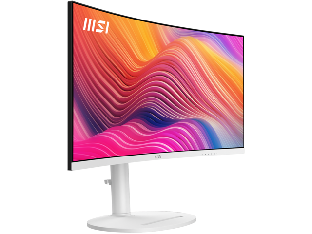 MSI - Modern MD342CQPW 34" LCD UWQHD 120Hz ms Computer Monitor with HDR ready, Built-in Speakers (DisplayPort, HDMI, USB-C ) - Matte White - image 3