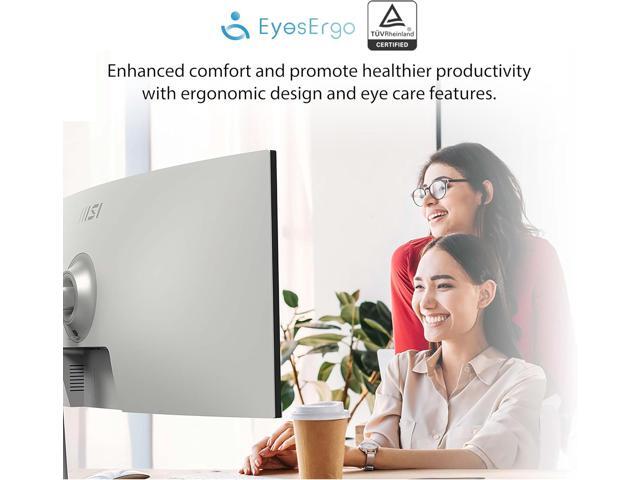 MSI - Modern MD342CQPW 34" LCD UWQHD 120Hz ms Computer Monitor with HDR ready, Built-in Speakers (DisplayPort, HDMI, USB-C ) - Matte White - image 12