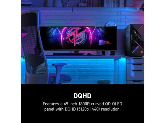 MSI - MPG 491CQPX QD-OLED 49" 5120x1440 (DQHD) Curved OLED Quantum Dot Monitor 240Hz 0.03ms(GTG) HDR400 Type-C Display HDMI - Black - image 5