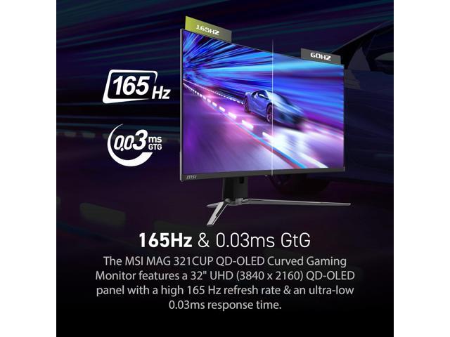 MSI - MAG 321CUP QD-OLED 32" 3840x2160 (DQHD) Curved OLED Quantum Dot Monitor 165Hz 0.03ms(GTG) HDR400 Type-C DisplayPort HDMI - Black - image 10
