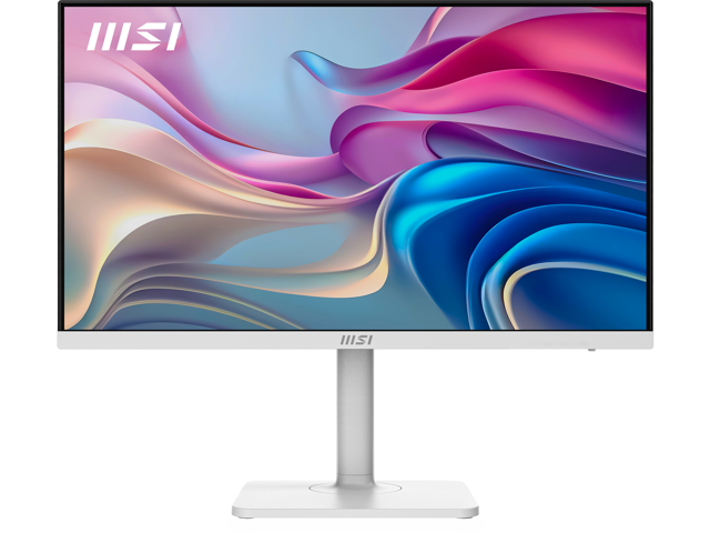 Open Box - MSI 27' UHD 4K 60Hz IPS Adaptive Sync HDR400 USB-C PIP Built-in Speaker White Computer Monitor with Height Adjustable, Swivel, Pivot &...