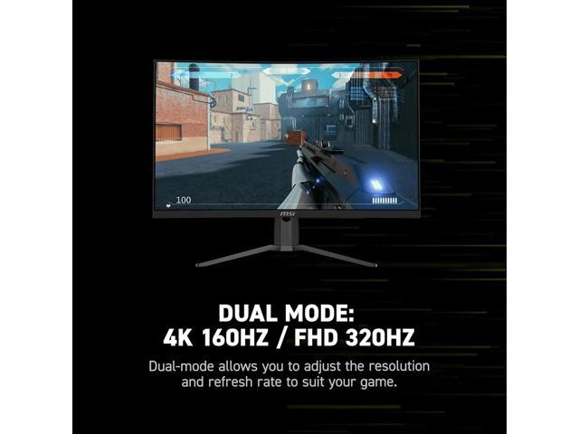 MSI - MAG 321CUPDF 32" UHD Dual Freq.(UHD:160Hz/FHD:320) 1ms Adaptive Sync Gaming Monitor (DisplayPort, HDMI, USB-C) - Metallic Black - image 7