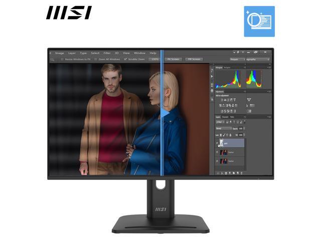 MSI 27' Full HD 144Hz IPS Built-in Speaker Computer Monitor with Height Adjustable, Swivel, Pivot & Tilt Stand for both work and gaming PRO MP275PG...