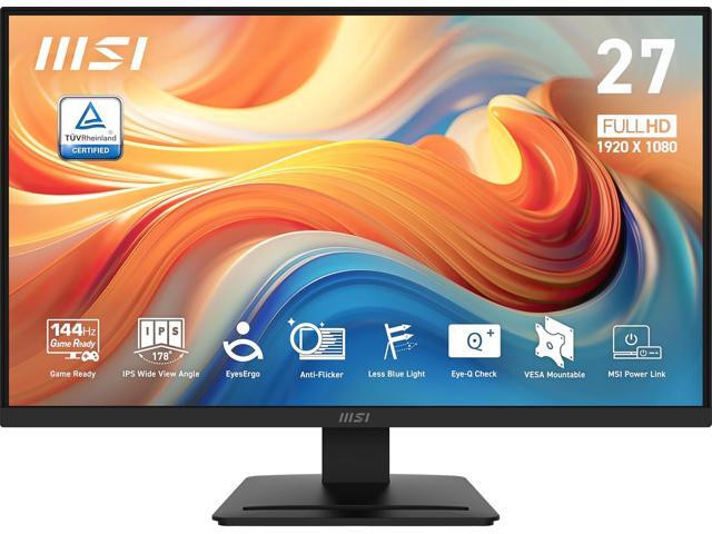 MSI - PRO MP273L E14 27" IPS LCD FHD 144Hz 1ms Free Sync Monitor, HDR Ready (HDMI,VGA port ) - Matte Black - image 3