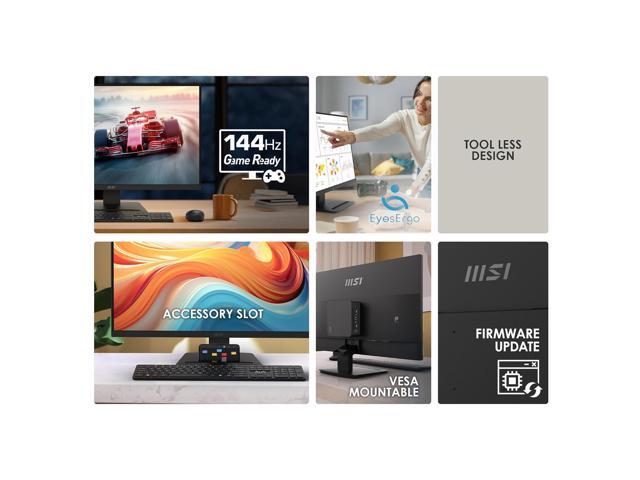 MSI - PRO MP273L E14 27" IPS LCD FHD 144Hz 1ms Free Sync Monitor, HDR Ready (HDMI,VGA port ) - Matte Black - image 6