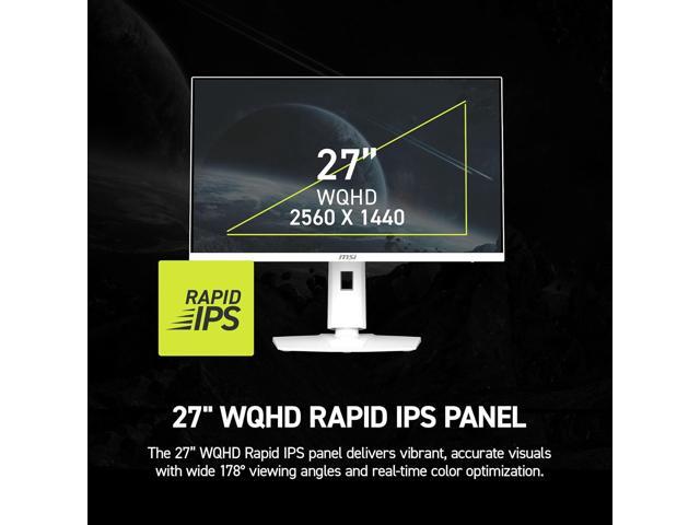 MSI - MAG 274QRFW X32 Rapid IPS LCD 27" QHD 320Hz 0.5ms FreeSync Gaming Monitor with HDR400 (DisplayPort, HDMI) - White - image 7