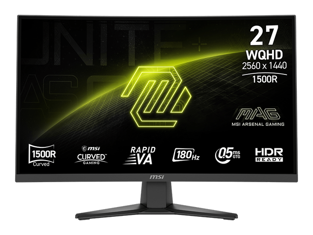 MSI Gaming Computer Monitor 27' 2560 x 1440 180 Hz Rapid VA WQHD 0.50 ms Fr…