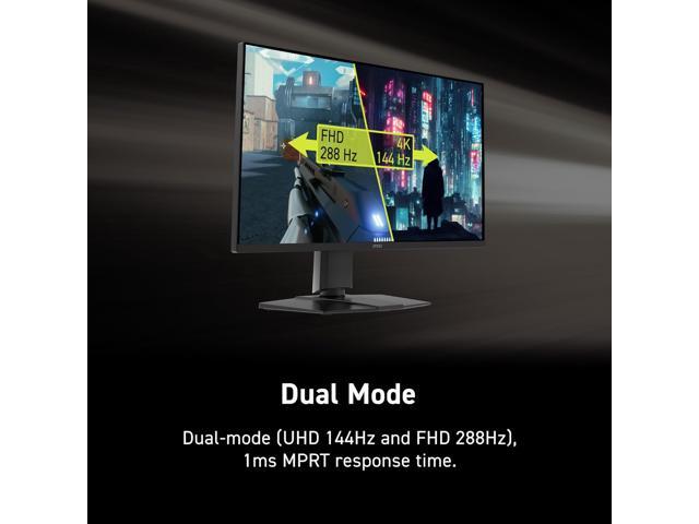 MSI - MAG 275UPD E14 27" LCD Dualmode(UHD 144Hz or FHD 288Hz)0.5ms Gaming Monitor with HDR Ready (DisplayPort, HDMI) - Metallic Black - image 7