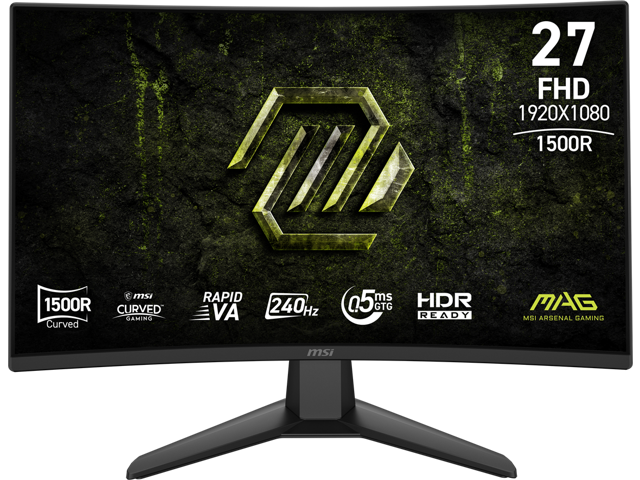 MSI 27' 240Hz Rapid VA FHD Gaming Monitor FreeSync Premium (AMD Adaptive Sync) Adobe RGB / DCI-P3 / sRGB: 90% / 94% / 127% (CIE1976 Standard) MAG...