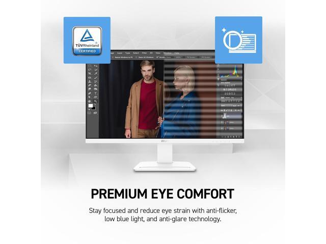 MSI - PRO MP273W E14A 27" LCD FHD 144Hz 1ms Adaptive Sync Monitor with HDR ready ,Built-in Speakers (DisplayPort, HDMI ) - Matte White - image 7