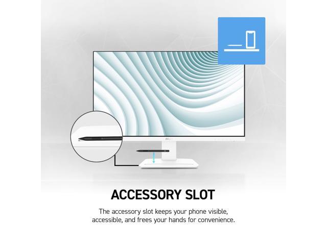 MSI - PRO MP273W E14A 27" LCD FHD 144Hz 1ms Adaptive Sync Monitor with HDR ready ,Built-in Speakers (DisplayPort, HDMI ) - Matte White - image 8