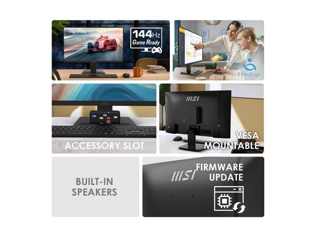 MSI - PRO MP273Q E14 27" IPS QHD 144Hz 1ms FreeSync Business Monitor with Built-in Speakers (DisplayPort, HDMI ) - Black - image 6
