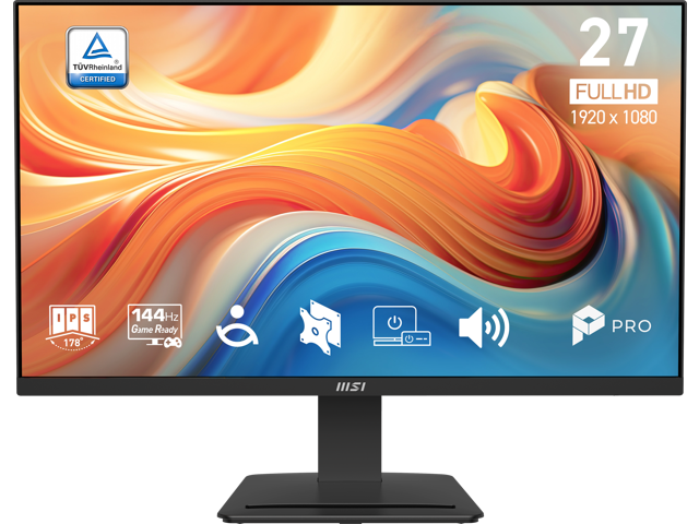 Open Box - MSI 27 inch Full HD 144Hz IPS 1ms Built-in Speakers FHD Computer Monitor for both work and gaming PRO MP273 E14A