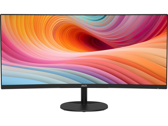 MSI - PRO MP341CQ E12 34" Curved UWQHD 120Hz 1ms VA Business Monitor with Built-in Speakers( (DisplayPort, HDMI ) - Black - image 3
