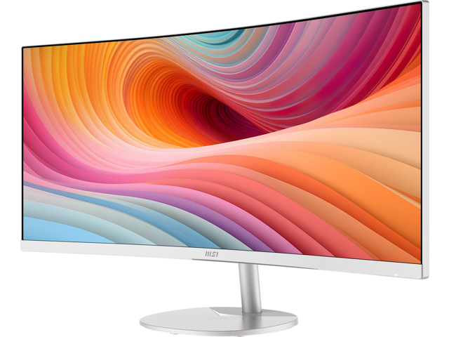 MSI - PRO MP341CQW E12 34" Curved UWQHD 120Hz 1ms VA Business Monitor with Built-in Speakers( (DisplayPort, HDMI ) - White - image 3