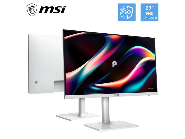 MSI 27 inch Full HD 144Hz IPS Adaptive Sync1ms USB-C White Computer Monitor for both work & Gaming with Height Adjustable, Swivel, Pivot, Tilt...