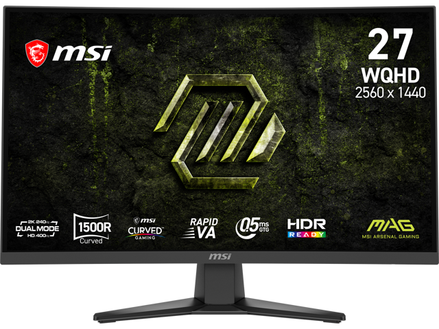 MSI - MAG 275CQDF X24 27" Curved WQHD 240Hz 0.5ms Rapid VA Dual Mode Gaming Monitor - Black