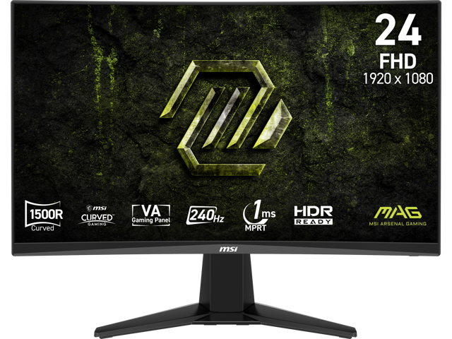 MSI - MAG 245C X24 24" Curved FHD 240Hz 1ms VA FreeSync Premium Gaming Monitor - Black - image 2