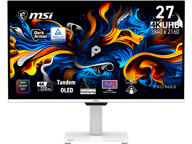 MSI 27 inch UHD 4K 120Hz AMD FreeSync Premium Pro 0.03ms HDR400 USB-C Tande…