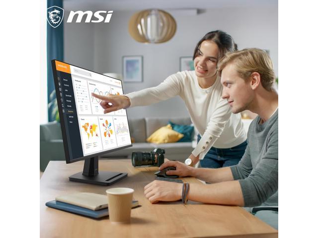 MSI - PRO MP251 E14L 24.5" IPS FHD 144Hz 1ms FreeSync Business Monitor with Built-in Speakers(Video Port, HDMI) - Black - image 5