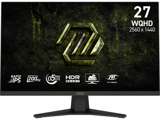 MSI 27 inch WQHD 2K 1440P 200Hz IPS AMD FreeSync Premium & G-Sync Compatible Gaming Computer Monitor MAG 274QF E20