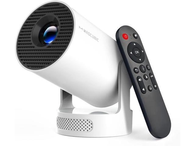Magcubic Mini Projector with WiFi 6 and Bluetooth 5.4, Portable Projector 4K Support, 5W Soundbase Speaker, Auto Vertical Keystone 180 Degree.