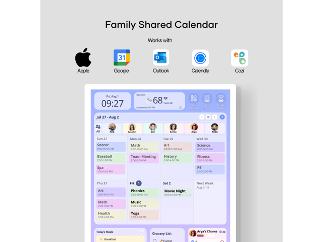 Cozyla 32" UHD4K Digital Calendar+ Tablet, Gen2 - White - image 5