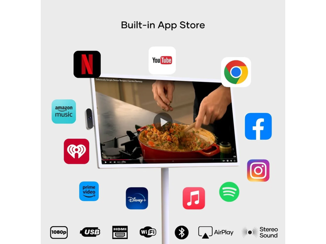 Cozyla 32" 4K Portable Smart Tablet TV - White - image 9